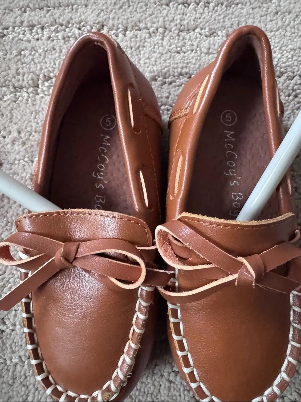 Kids Brown Slip-On Moccasin Loafers